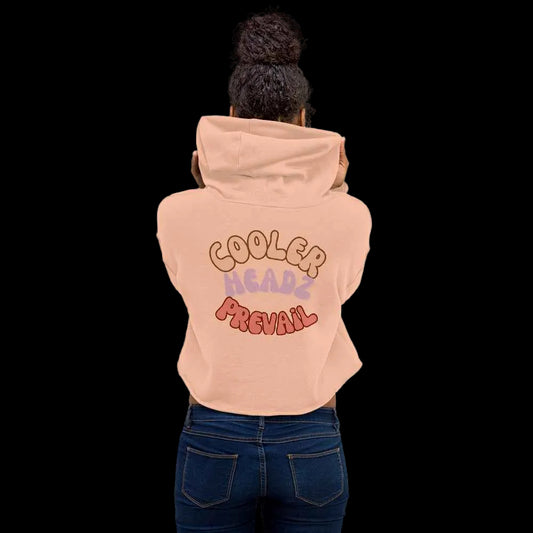 Cooler Heads Prevail women's Crop Hoodie