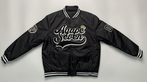 Crown drip letterman jacket - Agape Seven Clothing Company