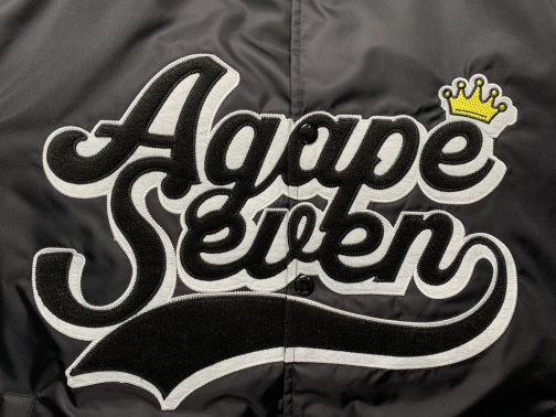 Crown drip letterman jacket - Agape Seven Clothing Company