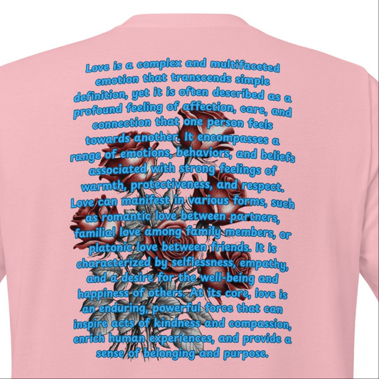 Faith-driven tee – What Is Love by Agape Seven