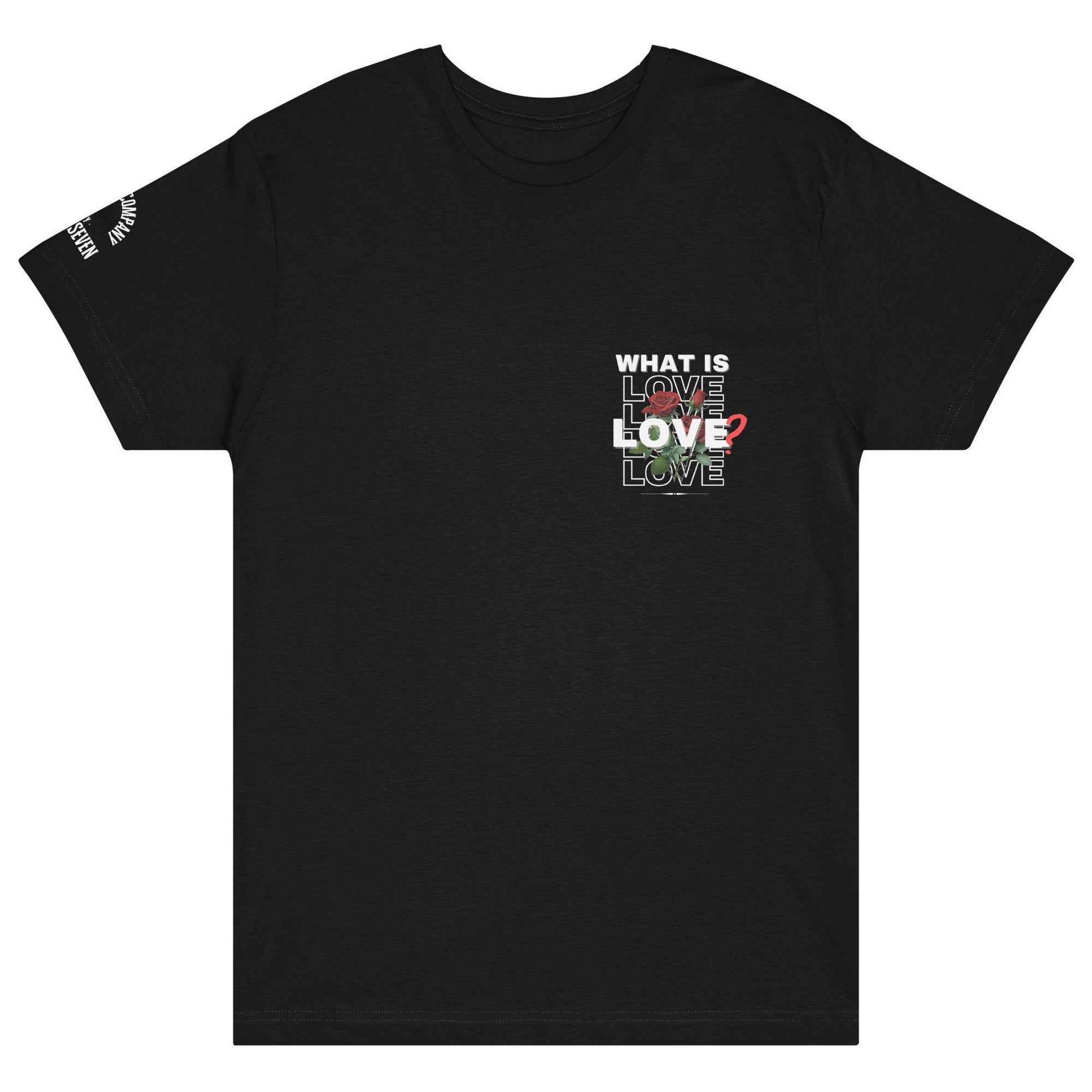 What is Love by Agape Seven Clothing Company graphic Jersey Tee