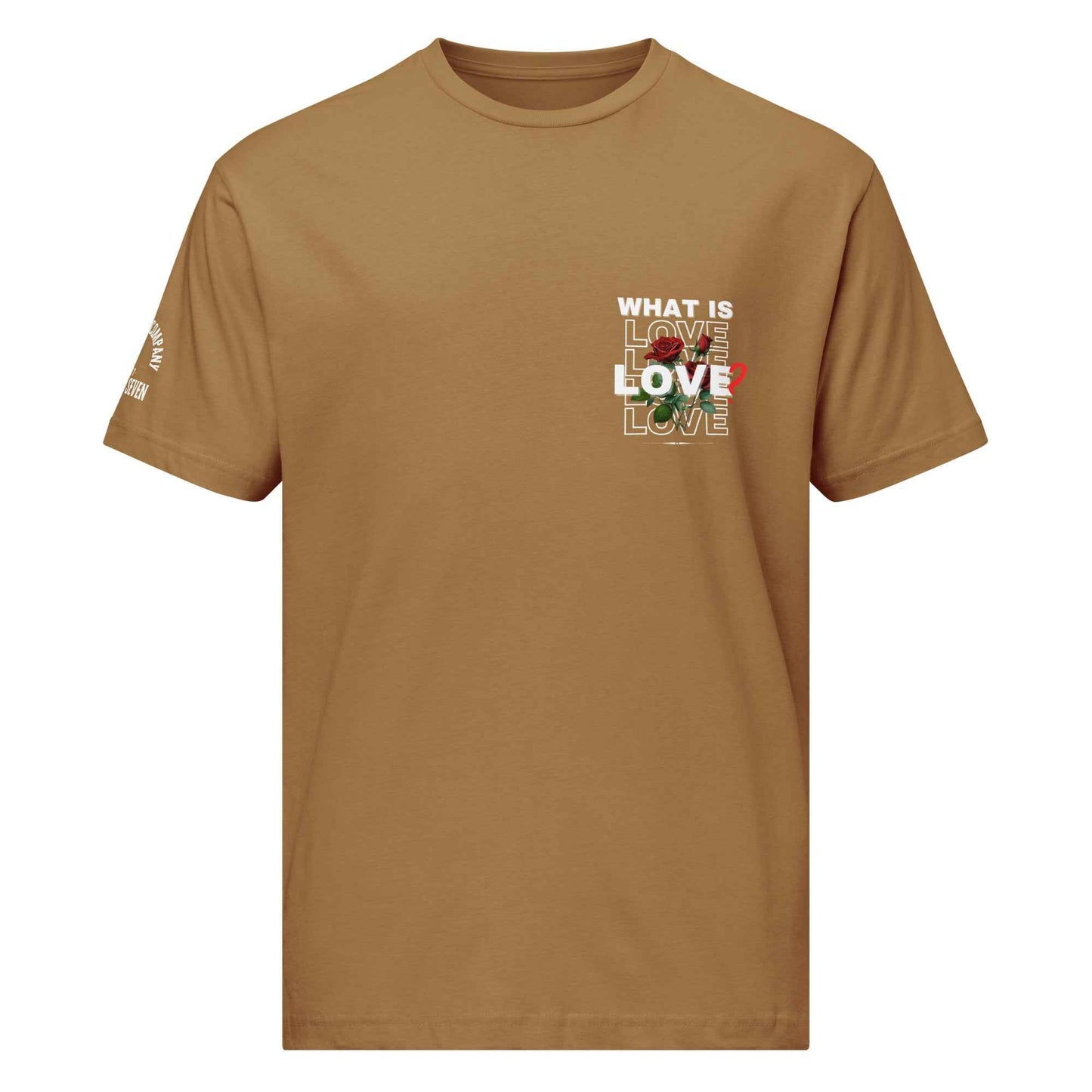 What is Love by Agape Seven Clothing Company graphic Jersey Tee