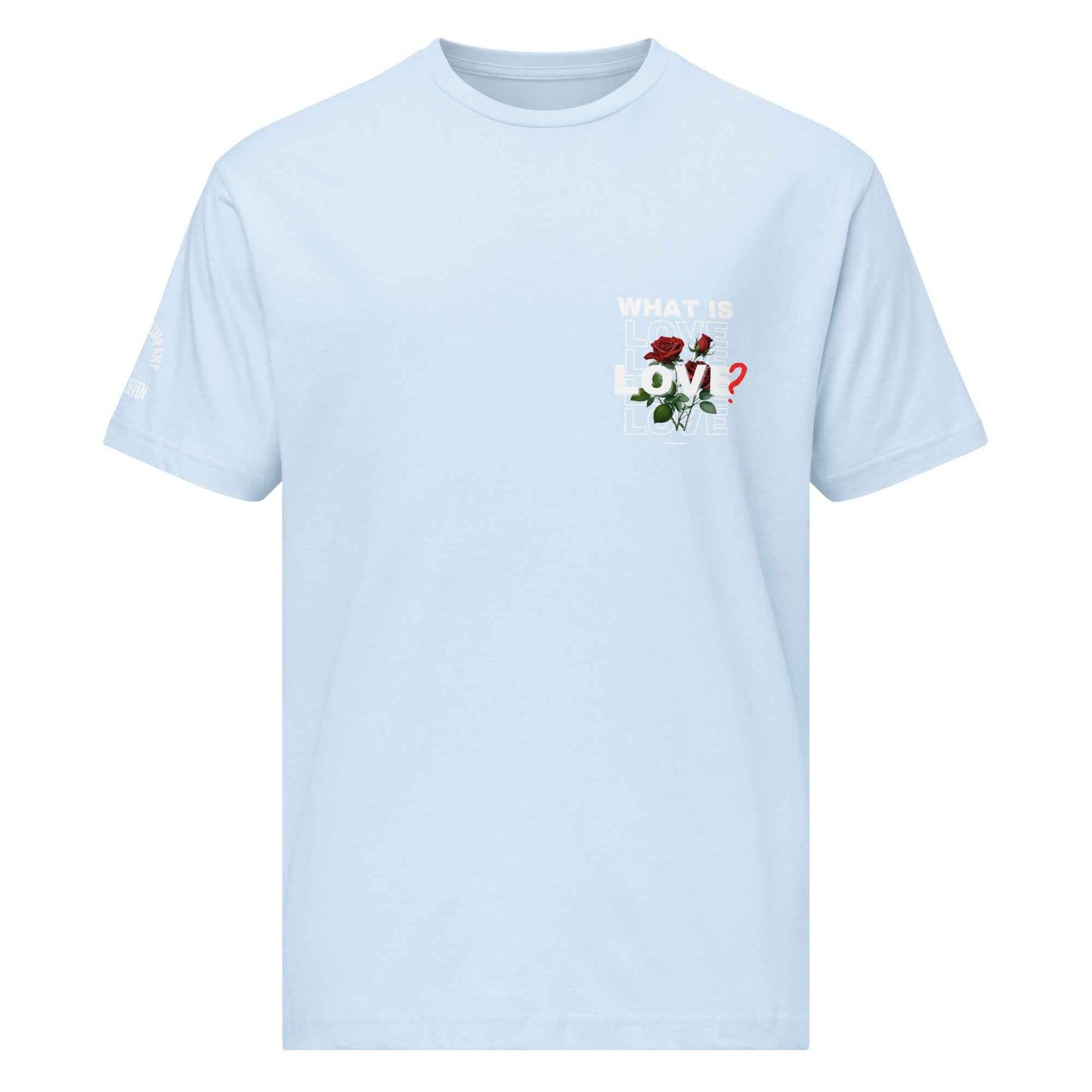 What is Love by Agape Seven Clothing Company graphic Jersey Tee