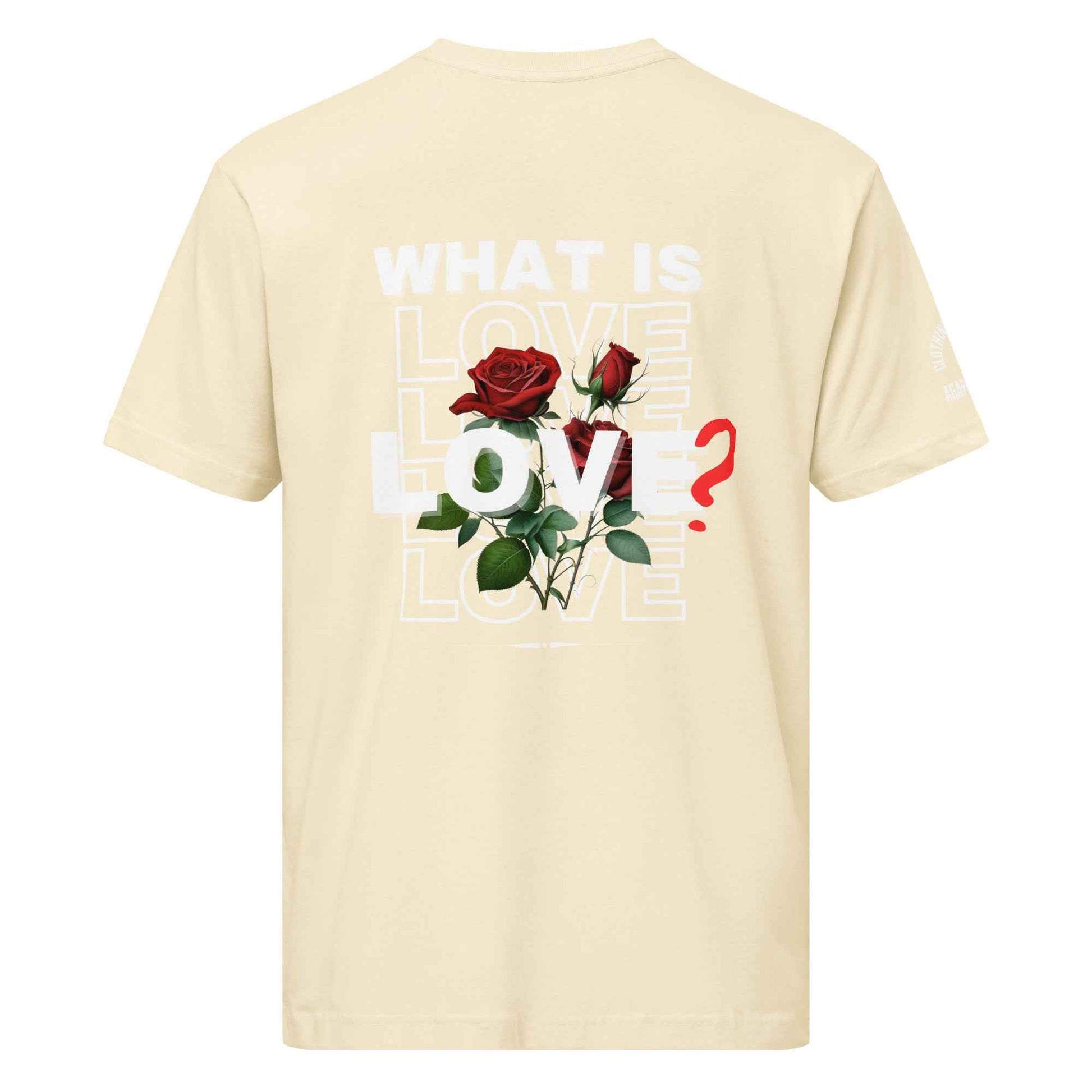 What is Love by Agape Seven Clothing Company graphic Jersey Tee