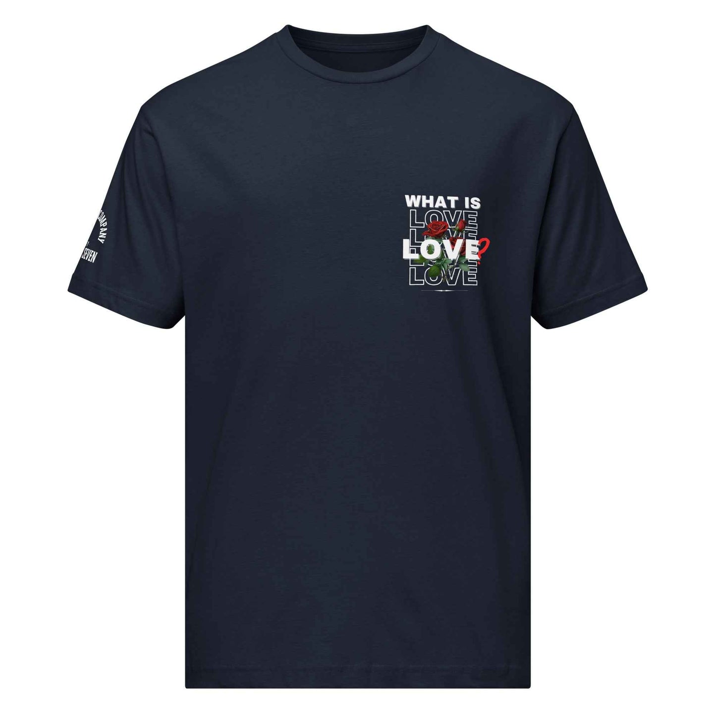 What is Love by Agape Seven Clothing Company graphic Jersey Tee