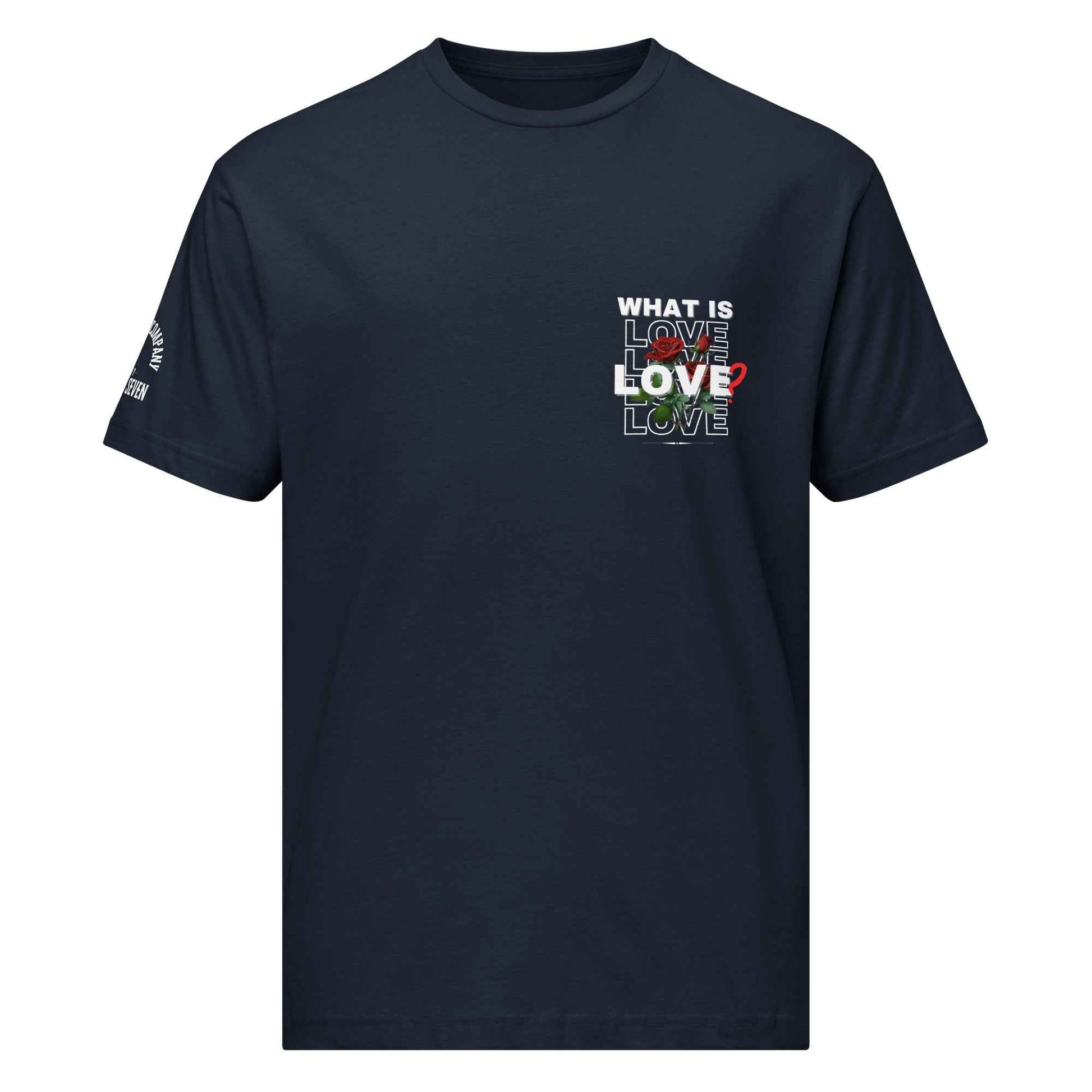 What is Love by Agape Seven Clothing Company graphic Jersey Tee