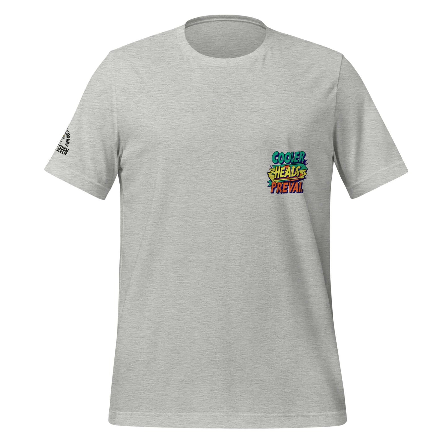 Cooler Heads Prevail tee by Agape Seven, bold custom streetwear