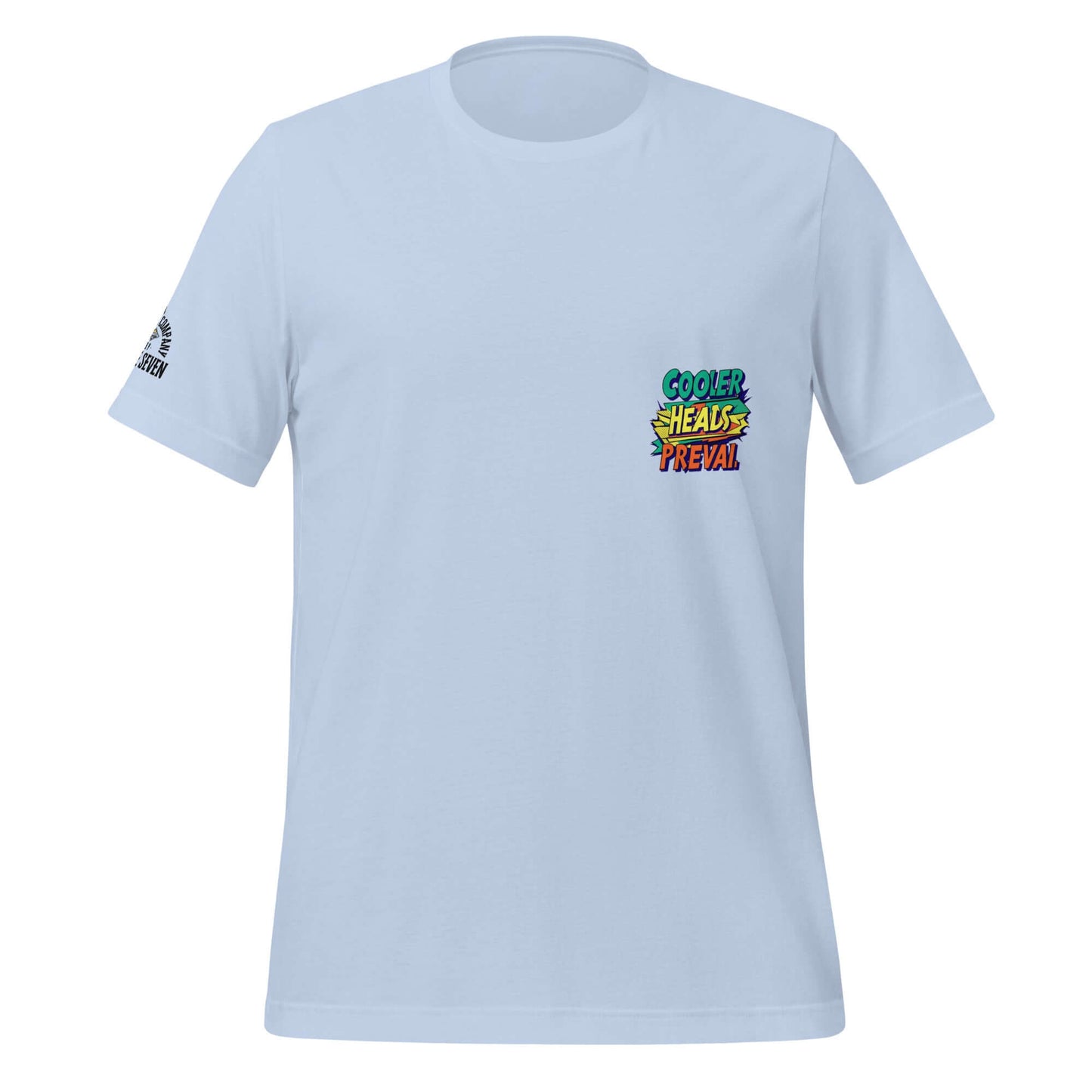 Cooler Heads Prevail tee by Agape Seven, bold custom streetwear