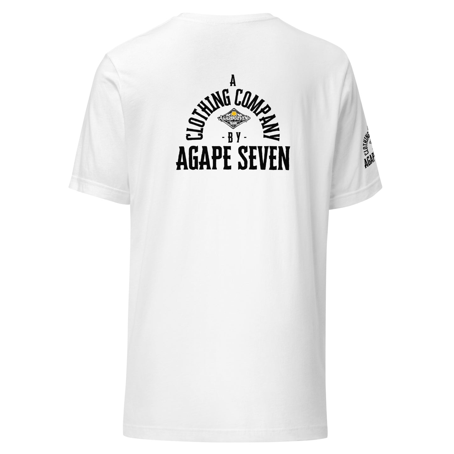 White t shirt with urban streewear style graphics 