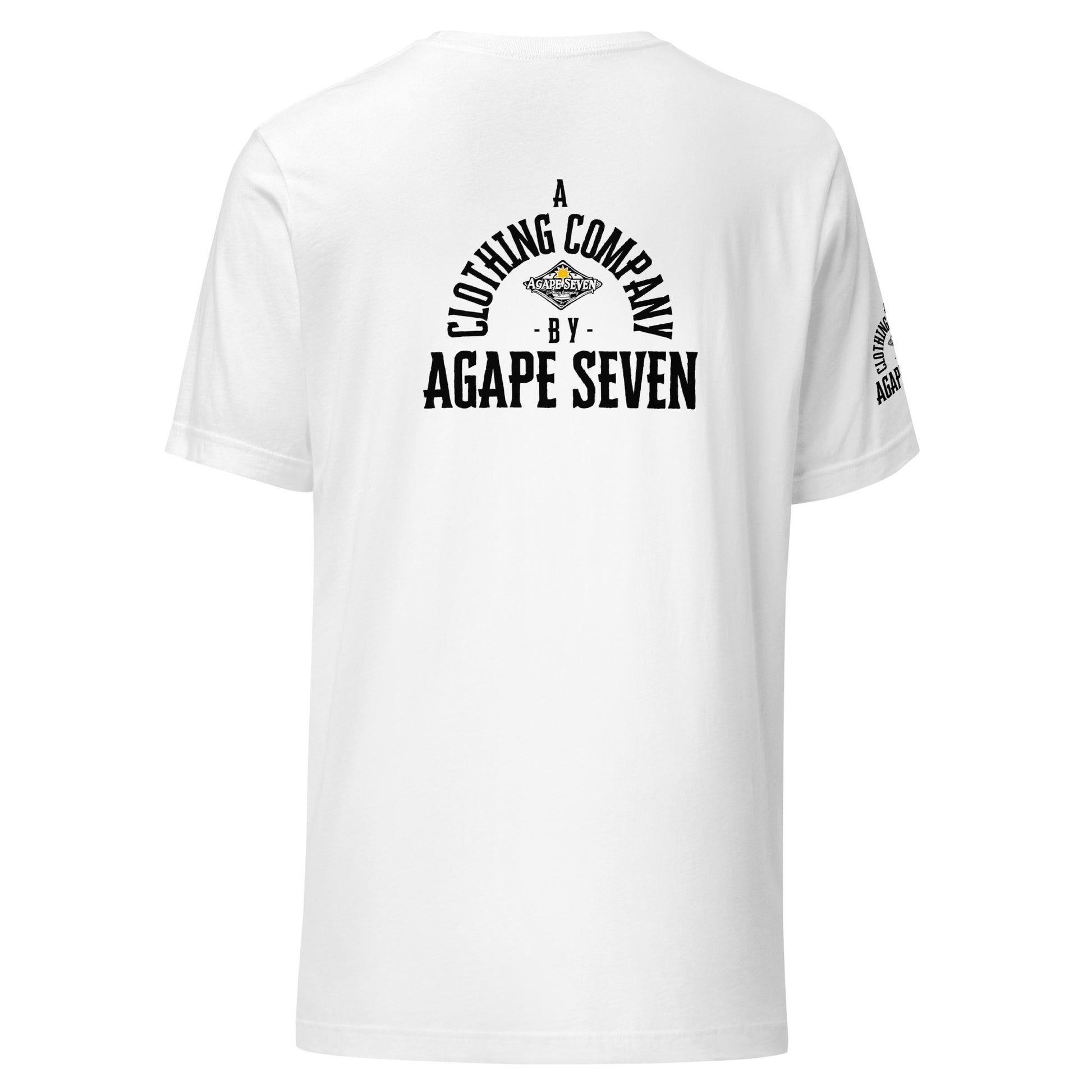 White t shirt with urban streewear style graphics 