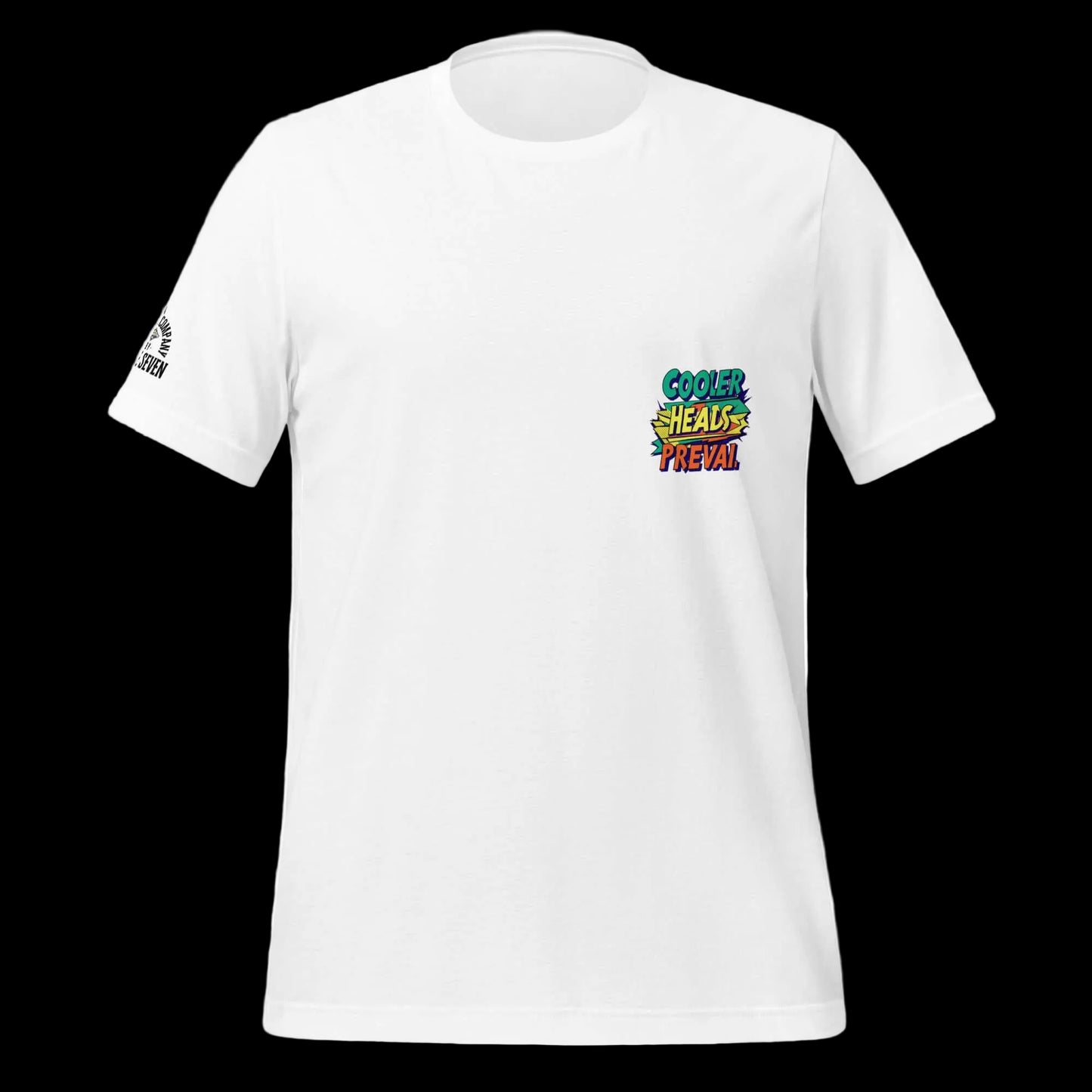 Cooler Heads Prevail tee by Agape Seven, bold custom streetwear